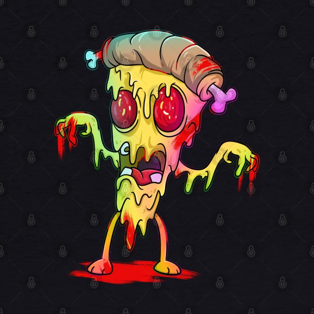 Cute Zombie Pizza by Trendy Black Sheep